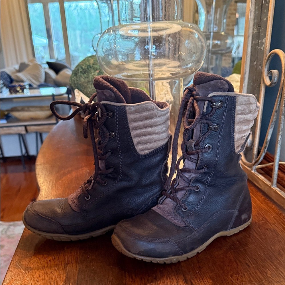 The North Face Purna Luxe boots in coffee bean brown/cargo khaki women’s size 5 - Picture 5 of 5